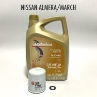 ราคา ชุดเปลี่ยนถ่ายน้ำมันเครื่อง NISSAN ALMERA MARCH ALL NEW ALMER 1 0 TURBO อัลเมร่า มาร์ช by ACDelco 0W 20 (12294342092)