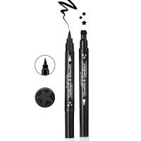 ราคา Favogue 2 In1 Double Head Moon Star Heart Flower Liquid Eyeliner ปากกา Black Stamp Waterproof Lasting Support Tattoo Triangle Seal Eye Liner Eye Makeup Tool (21106399547)