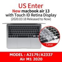 ราคา WiWU ซิลิโคนรอง คีย์บอร์ดTPU กันฝุ่น แผ่นซิลิโคน สำหรับใช้กับแม็คบุ๊ค silicone keyboard protection for Macbook US Enter only (7695941395)