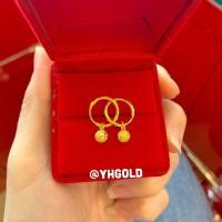 ราคา ต่างหูทองครึ่งสลึง YHGOLD แบบห่วงห้อยจี้คละแบบ ทองคำแท้96 5 (13683986398)