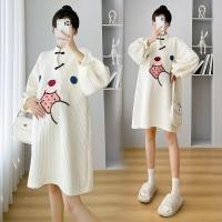 ราคา HS ชุดคลุมท้องกี่เพ้าสำหรับออกข้างนอกหลวมกระโปรงสูทลดอายุ (20248178252)