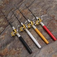 ราคา Goods Collection แบบพกพา Pocket Telescopic Mini Fishing Pole ปากการูปร่างพับคันเบ็ดด้วย Reel Wheel (10574857485)