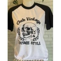 ราคา เสื้อทูโทนยืดแขนสั้นวินเทจผ้าบางเสื้อวินเทจ ชาย หญิง (16218767993)