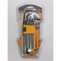 ราคา INGCO ชุด ประแจหกเหลี่ยม ประแจตัวแอลหกเหลี่ยมหัวบอล 9 ตัว ชุด รุ่นยาว HHK12091 (20771304166)