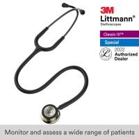 ราคา 3M Littmann Classic III Stethoscope 27 inch 5861 Black Tube Champagne Finish Chestpiece Stainless Stem Eartubes (413660837)