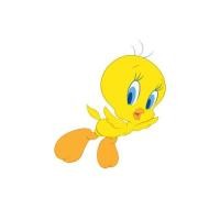 ราคา ตัวรีดติดเสื้อการ์ตูนTweety นกเหลือง F 110 สติกเกอร์รีดติดเสื้อ (17221778153)