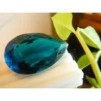 ราคา เพทาย 24 กะรัต CRYSTAL GLASS BLUE ZIRCON สีเพทาย พลอย LAB MADE 100 ราคาเป็นเม็ด 24 กะรัต พลอย ขนาด 18X25 มิล (16137611405)