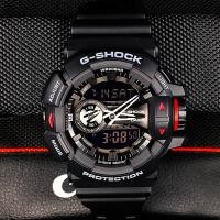 ราคา casio g shock นาฬิกา นาฬิกาข้อมือผู้ชาย รุ่นGA 400 1B casio watch for men ของแท้100 นาฬิกากันน้ำ100 สายเรซิ่นกันกระแทก รับประกัน 1 ปี (19646251564)