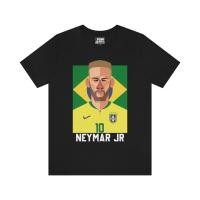 ราคา PSM เสื้อยืดลายนักฟุตบอล ลาย Neymar JR ชุดฟุตบอลทีมชาติบราซิล ฟุตบอลโลก 2022 (20589440509)