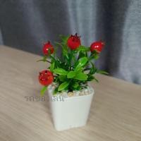 ราคา ต้นไม้ผลไม้มงคล ต้นไม้ปลอม 39 บาท 3 ต้น 100 บาท เสริมโต๊ะทำงาน ต้นส้ม ต้นแอปเปิ้ล ต้นทับทิม (14921298011)