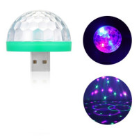 ราคา ไฟดิสโก้ LED USB Mini Disco Magic Ball Light ไฟเทค กระพริบตามจังหวะเพลง ขนาดกระทัดรัด คละสี C024 (19738430875)