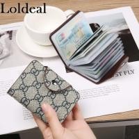 ราคา LoldealหนังPUใช้ได้ทุกเพศกระเป๋าใส่บัตรธุรกิจรหัสบัตรเครดิตกระเป๋าสตางค์24ช่องเสียบบัตรHasp (6150464264)
