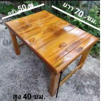 ราคา โต๊ะญี่ปุ่น โต๊ะไม้สัก 50x70x40 ซม โต๊ะวางของ ยังไม่ทำสี ทำสี ไม้สักหนารับน้ำหนักได้แยอะ มีตีขอบกันโยก โต๊ะวางของอเนกประสงค์ (17349732650)