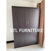 ราคา ขายดี ตู้เสื้อผ้าไม้ ตู้เสื้อผ้าใบใหญ่ 4 ฟุต ประตูยาว โครงสร้างแข็งแรงกว่า (14647787692)