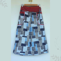 ราคา กางเกงผ้าฝ้ายขาบาน แต่งแถบนากาสไตล์ล้านนา (20433263644)