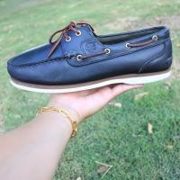 ราคา ส่งฟรี 9 5Us 27 5cm 43EU รองเท้า Timberland Mens Classic Two Eye Boat Shoes Pre owned Authentic (20997132999)