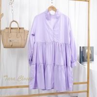 ราคา ส่งเร็วพิเศษ PE058 TARA Dress ชุดเดรสแขนยาว สไตล์คุณแอน คอเต่าแต่งระบาย ชุดแต่งระบายเป็นชั้นๆ เนื้อผ้าไหมอิตาลี ผ้าเบาพริ้ว สวย (6071896318)