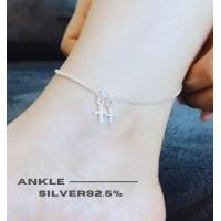 ราคา สร้อยข้อเท้าเงินแท้92 5 สร้อยลาย box ร้อยตุ้งติ้งไม้กางเขน น่ารักๆ ยาว 9 นิ้ว และ 9 5 นิ้ว เรือนเงินแท้ กระดิ่ง 1 ลูก (7928154932)