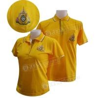 ราคา เสื้อ เสื้อโปโล สี เหลือง เหลืองเข้ม ร10 เนื้อผ้านิ่ม งานปักสวย (20758366293)