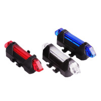 ราคา จักรยาน ไฟท้ายจักรยาน USB แบบชาร์จไฟได้ 5 LED ไฟท้ายความปลอดภัยกระพริบ Warning Light (17510498669)