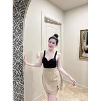 ราคา พร้อมส่ง กระโปรงทรงเอสั้นผ่าหน้า G53G73 A1596 (19567925349)