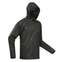 ราคา Decathlon ดีแคทลอน เสื้อแจ็คเก็ตกันน้ำ ซิปสั้น สำหรับผู้ชาย รุ่น NH100 สีดำ เสื้อกันฝน (19769249624)