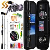 ราคา Sougayilang ชุดตกปลาทั้งชิ้นคันเบ็ดตกปลาคาร์บอนไฟเบอร์4ส่วน รอกเบท11 1BB เหยื่อตกปลาน้ำจืดน้ำเค็ม อุปกรณ์ตกปลา (7745908148)