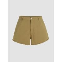 ราคา Cider Solid Denim Tassel Shorts Curve Plus (20741889437)