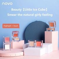 ราคา ใหม่ ของแท้ โนโว ลิตเติ้ล ไอซ์ คิวบ์ บลัชออน NOVO SMALLICE Highlight BLUSH บลัชออน บลัชเชอร์และไฮไลท์ เนื้อดินน้ำมัน 1ตลับ 2แบบ 2สี (4688646344)