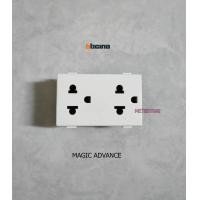 ราคา Bticino Magic Advance M9025G ปลั๊กกราวด์คู่มีม่านนิรภัย สีขาว (16090640460)