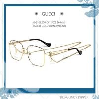 ราคา กรอบแว่นตา GUCCI รุ่น GG1092OA 001 SIZE 56 MM GOLD GOLD TRANSPARENT (18294129769)
