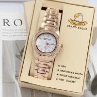 ราคา นาฬิกาข้อมือ GRAND EAGLE สายเลท หน้าปัด 30 มม หน้าปัดสี่เหลี่ยมขอบเพรช พร้อมกล่องแบรนด์แถมฟรี กันน้ำได้ (20272845835)