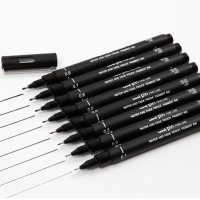 ราคา ปากกา ปากกาหมึกซึม ปากกาตัดเส้น Uni pin FINE LINE PIN หมึกน้ำเงิน หมึกดำ ราคาต่อ 1 แท่ง (16534020313)