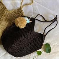 ราคา กระเป๋าถัก เชือกร่ม แข็งแรง สีไม่ตก กระเป๋าสะพายข้าง ไซร์ M (14714417211)