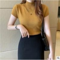 ราคา เสื้อไหมพรม คอเต่า แขนสั้น พร้อมส่ง (17717083201)