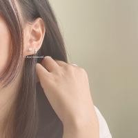 ราคา Your wishlist ต่างหูปักก้านเงินแท้ เพชร cz ทรงเหลี่ยม Clear diamond stud earrings silver 925 (5496602430)