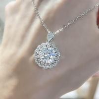 ราคา สร้อยคอฝังเพชร Moissanite 5 กะรัต เงินแท้ 92 5 ชุบทองคำขาว (20957094781)