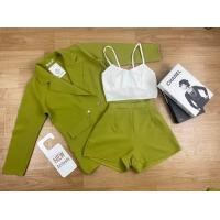 ราคา Set 3 ชิ้น ผ้าบา ร์บี้ สวยมากๆๆๆ งานฟรีไซด์ เสื้อสูท เสื้อสายเดี่ยว กางเกงขายาวผ้าบา ร์บี้ (17719626887)