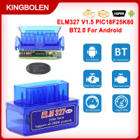 ราคา ซูเปอร์มินิ ELM 327 บลูทูธ OBD2 OBD II ทำงานบน Android แรงบิด (6443244)