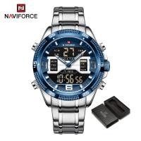 ราคา NAVIFORCE Digital Watch for Men Sports Stainless Steel Analog Quartz Waterproof Watches Fashion Business Chronograph Military Multifunctional Wristwatch (20576318036)
