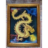 ราคา กรอบรูปกระจกมงคล เสริมฮวงจุ้ย มังกรทอง 18 23 นิ้ว Auspicious glass frame enhance feng shui golden dragon 18 23 inches (6604142332)