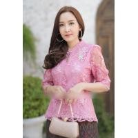 ราคา 5 สี เสื้อลูกไม้สวย เสื้อลูกไม้ไทย เสื้อลูกไม้ออกงาน คอสูง แขนเจาะ ซับในทั้งตัว อก 36 46 เสื้อเดี่ยว อ่านขนาดด้านล่างก่อนสั่งซื้อค่ะ (5471014247)