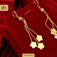 ราคา Everhoney Drop Leafs โซ่ยาว Dangle 18K Gold Plated พู่ Drop ต่างหูสำหรับผู้หญิงวัยรุ่น Girls (14984600394)