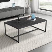 ราคา WISFOR โต๊ะกลาง โต๊ะกลางโซฟาลายหินอ่อน Rectangle Side Table ทนต่อการสึกหรอ โต๊ะหน้าโซฟา โต๊ะกาแฟ 100x60cm (19335432537)