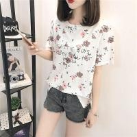ราคา QDshop เสื้อยืดแฟชั่นคอกลมสกรีนลายดอกไม้ทั้งตัว ดอกไม้ และตัวอักษรภาษาอังกฤษ ตรงหน้าอก คลูสุดๆ (10912958177)