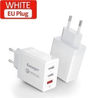 ราคา Essager 30W ที่ชาร์จเร็วอะแดปเตอร์พอร์ตชาร์จติดผนัง3 USB QC3 0 QC 4 0ปลั๊กหลายรูชาร์จเร็วสำหรับ Oppo A5s Vivo Y11 IPhone 12 Samsung Xiaomi แอนดรอยด์ (18597690698)