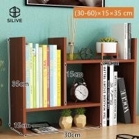 ราคา Silive Shop ชั้นวางหนังสือ ชั้นวางของบนโต๊ะ วัสดุเป็นไม้อัด ชั้นวางของ B A002 (21197774089)