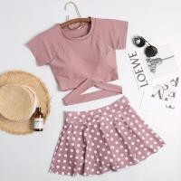 ราคา ชุดว่ายน้ำทูพีช สไตล์ย้อนยุคฝรั่งเศษ เสื้อ กระโปรง ชุดว่ายน้ำทูพีชลายจุดเเฟชั่น (18915077045)