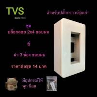 ราคา บล็อกลอย 2x4 รทรงมน พร้อมฝาช่องช้าง 3 ช่อง (21073832385)