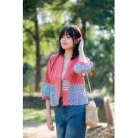 ราคา เสื้อคลุมผ้าฝ้ายฟอกนิ่ม เสื้อคลุมมีแขนประดับผ้าลายพื้นเมือง สีส้มอิฐ (17673833320)